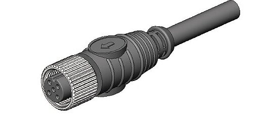 Bild 1 - Cable Assembly with circular Connector M12 female 180° shielded