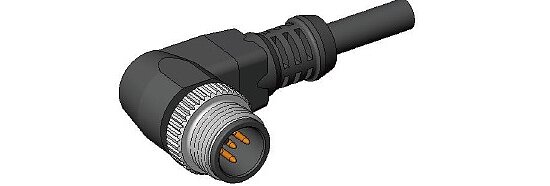 Bild 1 - Cable Assembly with circular Connector M12 male 90° shielded