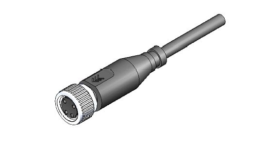 Bild 1 - Cable Assembly with circular Connector M8 female 180° w/o shield