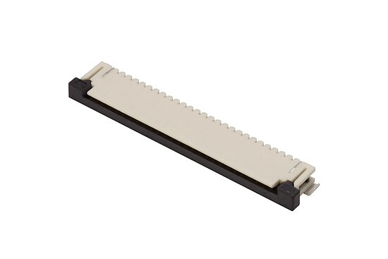 Bild 1 - FFC/FPC Connector 1.0 mm pitch Horizontal upper Contact SMD Height 2,5mm Slider
