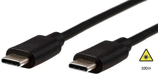 Bild 1 - Optical Type-C cable with Fiber for up to 100m length