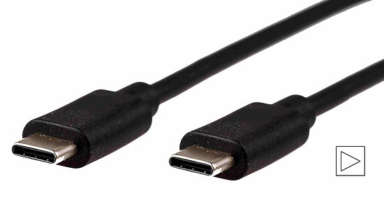 Bild 1 - Typ-C-Cable Typ-C to C - bis 5.000mm Länge USB 3.2Gen2 - 10Gbit/sec -  Alt Mode- 3A/20V/60W - E-Mark - activ - black RoHS/REACH
