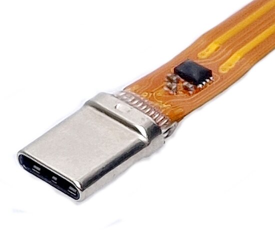Bild 1 - USB-Typ-C auf flexibler Leiterplatte Typ-C nach Typ-C USB4 + Thunderbolt 20Gbit 100W max. 1.000mm