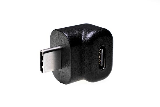 Bild 1 - Winkelstck USB Typ-C USB3.1 oder USB3.2 bis zu 20Gbit/sec. Verlngerung Typ-C female nach Typ-C-m USB3.2 5Gbit 60W