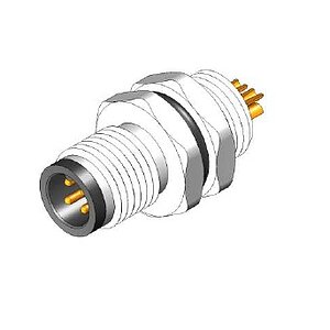 Cable Assembly with M5 male Panel Connector 11,2mm rear fastened