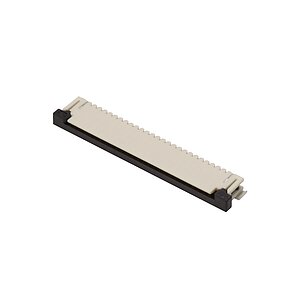 FFC/FPC Connector 1.0 mm pitch Horizontal upper Contact SMD Height 2,5mm Slider
