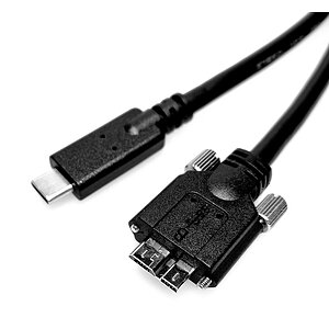 Typ-C-Micro-B Adapterkabel Typ-C-m nach  USB-Micro-B 2xSchraube USB3.2 5Gbit 15W max. 3.000mm