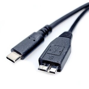 Type-C-Micro-B Adapter Cable Type-C-m to  USB-Micro-B USB3.2 5Gbit 15W max. 3.000mm