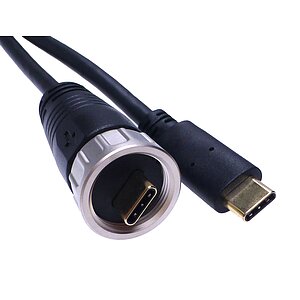 USB-Typ-C Kabel IP68 5Gbit/sec. Metall